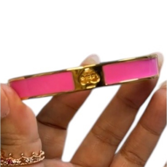 Kate Spade Hole Punch Bracelet pink & gold NWT - Picture 10 of 10